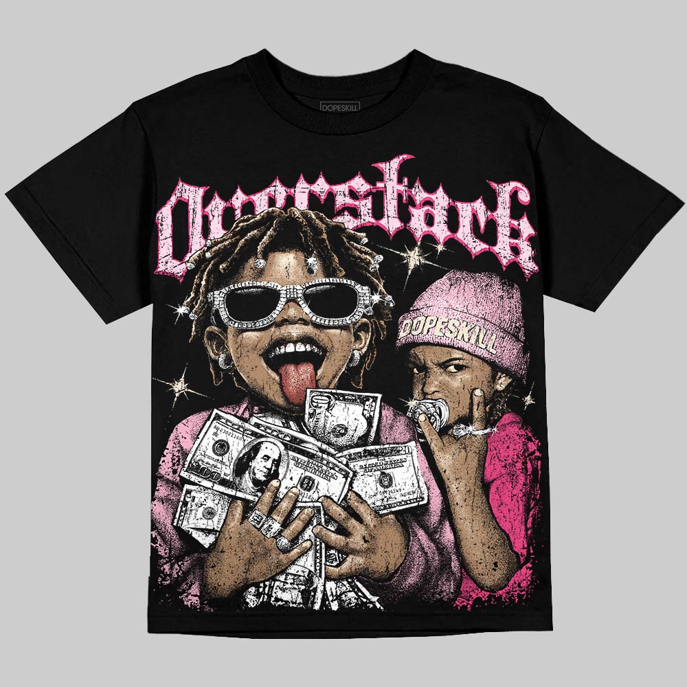 Jordan 4 Iced Carmine DopeSkill Oversize Print T-Shirt Overstack Graphic Streetwear - Black