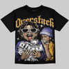 Jordan 4 Lakers DopeSkill Oversize Print T-Shirt Overstack Graphic Streetwear - Black