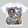 Jordan 4 Lakers DopeSkill Oversize Print T-Shirt Overstack Graphic Streetwear - White