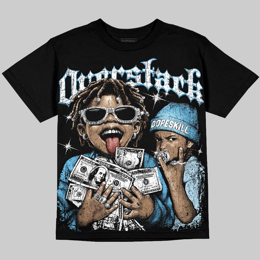 Jordan 11 Legend Blue DopeSkill Oversize Print T-Shirt Overstack Graphic Streetwear - Black
