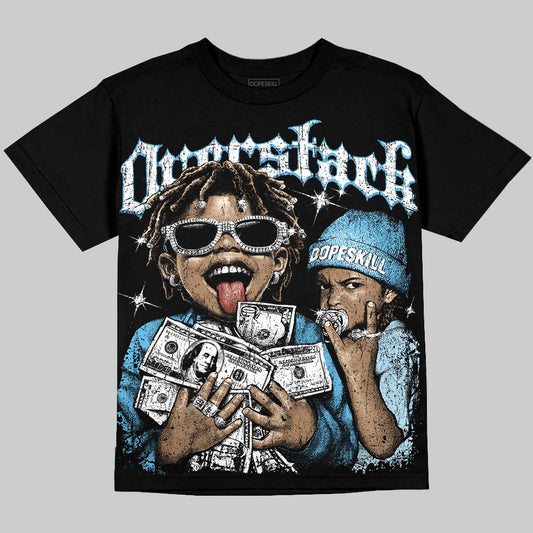 Jordan 11 Legend Blue DopeSkill Oversize Print T-Shirt Overstack Graphic Streetwear - Black