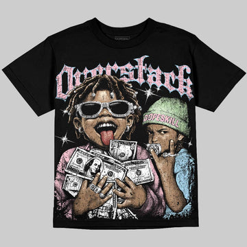 Jordan 4 Medium Soft Pink DopeSkill Oversize Print T-Shirt Overstack Graphic Streetwear - Black