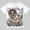 Jordan 4 Medium Soft Pink DopeSkill Oversize Print T-Shirt Overstack Graphic Streetwear - White