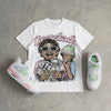 Medium Soft Pink 4s DopeSkill Oversize Print T-Shirt Overstack Graphic