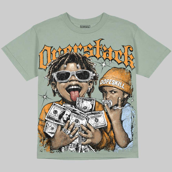 Jordan 5 Olive DopeSkill Oversize Print T-Shirt Overstack Graphic Streetwear - Bay