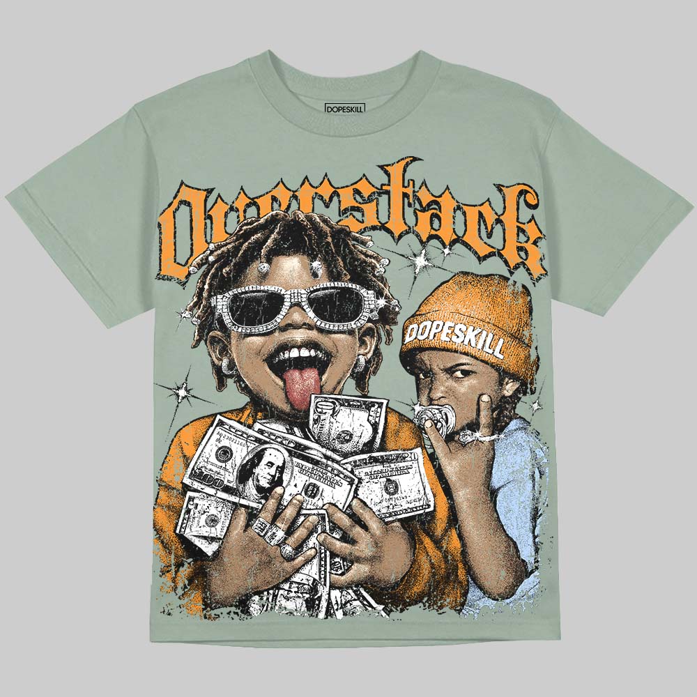 Jordan 5 Olive DopeSkill Oversize Print T-Shirt Overstack Graphic Streetwear - Bay