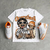 Orange Citrus 3s DopeSkill Oversize Print T-Shirt Overstack Graphic