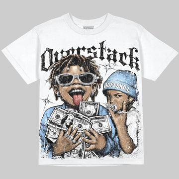 Jordan 6 Oreo DopeSkill Oversize Print T-Shirt Overstack Graphic Streetwear - White