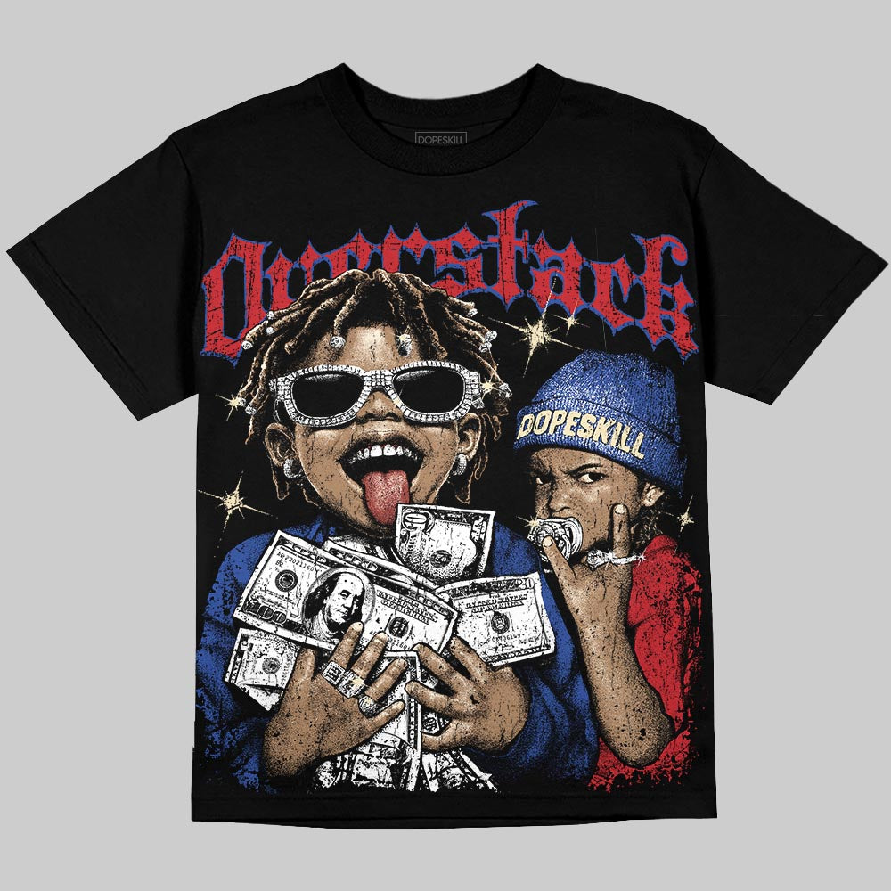 Jordan 4 Rare Air DopeSkill Oversize Print T-Shirt Overstack Graphic Streetwear - Black