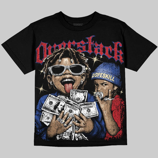 Jordan 4 Rare Air DopeSkill Oversize Print T-Shirt Overstack Graphic Streetwear - Black