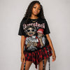 Red Cement 4s DopeSkill Oversize Print T-Shirt Overstack Graphic