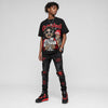 Red Thunder 4s DopeSkill Oversize Print T-Shirt Overstack Graphic