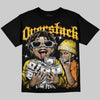 Jordan 4 Thunder DopeSkill Oversize Print T-Shirt Overstack Graphic Streetwear - Black