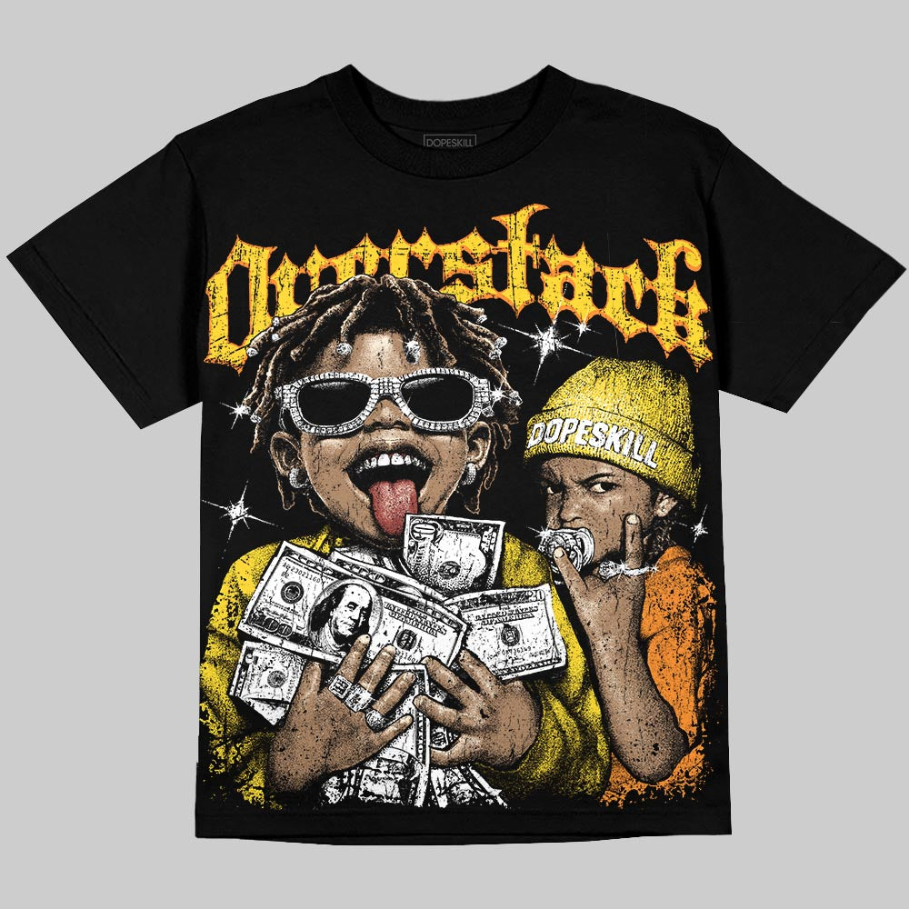 Jordan 4 Thunder DopeSkill Oversize Print T-Shirt Overstack Graphic Streetwear - Black