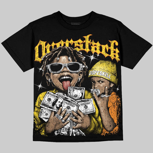 Jordan 4 Thunder DopeSkill Oversize Print T-Shirt Overstack Graphic Streetwear - Black