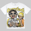Jordan 4 Thunder DopeSkill Oversize Print T-Shirt Overstack Graphic Streetwear - White