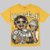 Jordan 4 Thunder DopeSkill Oversize Print T-Shirt Overstack Graphic Streetwear - Mustard