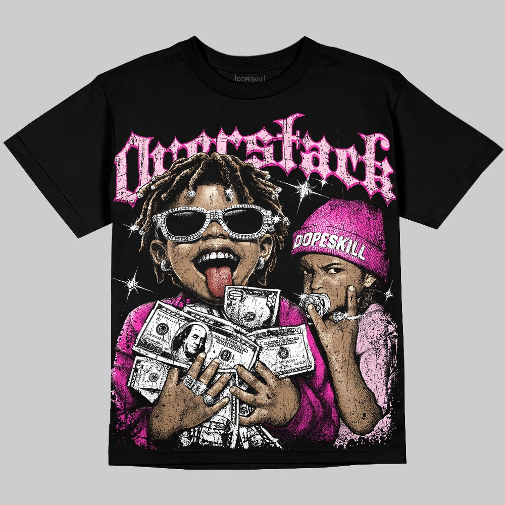 Dunk Triple Pink DopeSkill Oversize Print T-Shirt Overstack Graphic Streetwear - Black