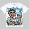 Jordan 11 University Blue DopeSkill Oversize Print T-Shirt Overstack Graphic Streetwear - White