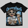 Jordan 11 University Blue DopeSkill Oversize Print T-Shirt Overstack Graphic Streetwear - Black