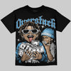Jordan 14 Black and University Blue DopeSkill Oversize Print T-Shirt Overstack Graphic Streetwear - Black