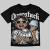 Jordan 5 White Metallic DopeSkill Oversize Print T-Shirt Overstack Graphic Streetwear - Black