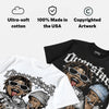 White Metallic 5s DopeSkill Oversize Print T-Shirt Overstack Graphic