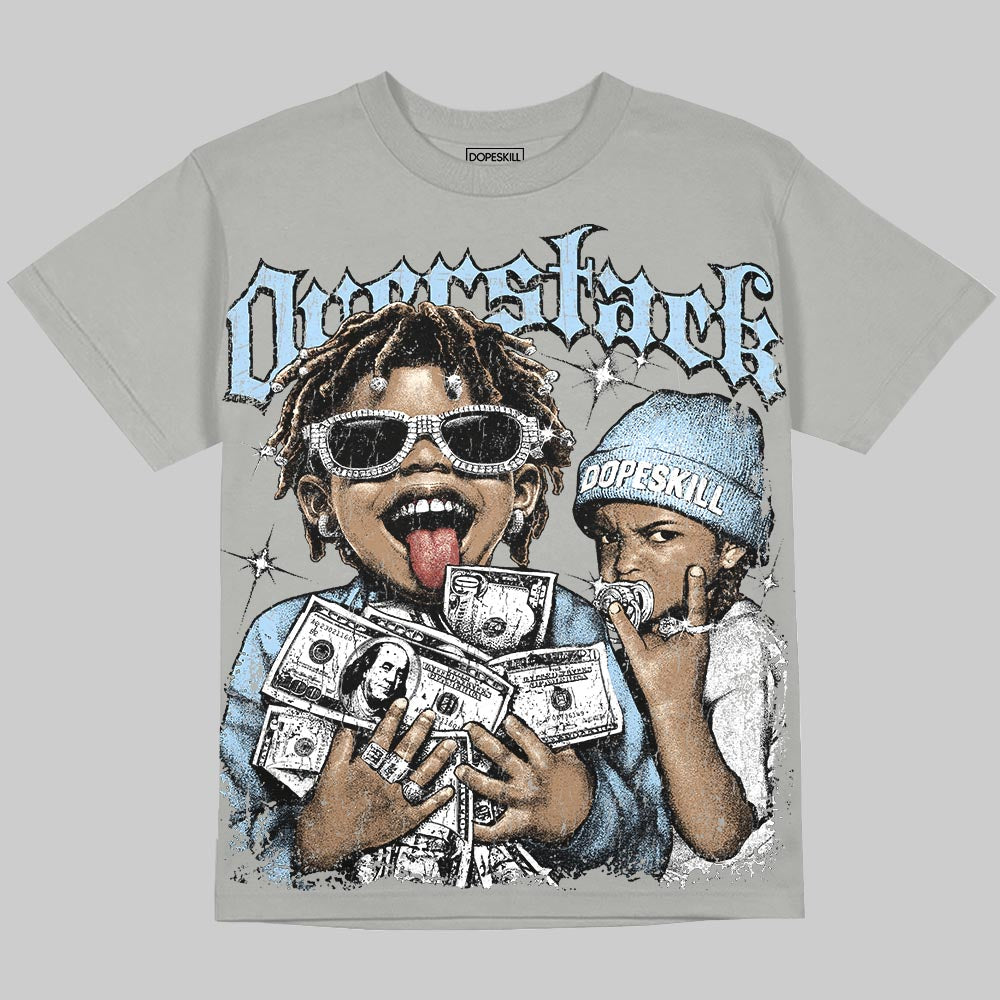 Jordan 5 Wolf Grey DopeSkill Oversize Print T-Shirt Overstack Graphic Streetwear - Grey
