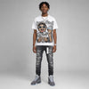 Wolf Grey 5s DopeSkill Oversize Print T-Shirt Overstack Graphic