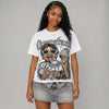 Wolf Grey 5s DopeSkill Oversize Print T-Shirt Overstack Graphic