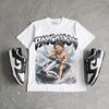 Dunk Panda White Black DopeSkill Oversize Print T-Shirt Paycation Graphic