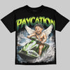 Foamposite Pro Green Camo DopeSkill Oversize Print T-Shirt Paycation Graphic Streetwear - Black