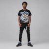 Black University Blue 5s DopeSkill Oversize Print T-Shirt Paycation Graphic