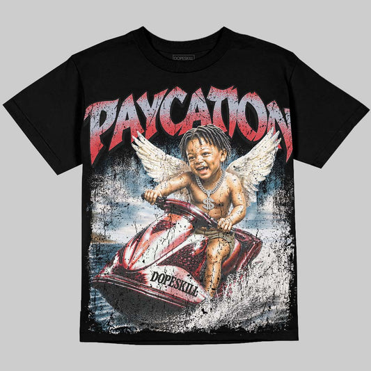 Jordan 4 Bred DopeSkill Oversize Print T-Shirt Paycation Graphic Streetwear - Black
