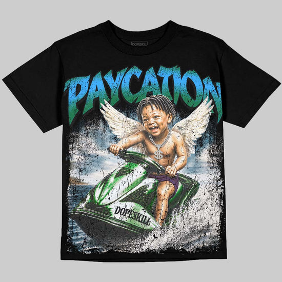 Jordan 12 Bucks DopeSkill Oversize Print T-Shirt Paycation Graphic Streetwear - Black