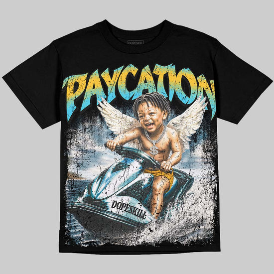 Jordan 11 Gamma Blue DopeSkill Oversize Print T-Shirt Paycation Graphic Streetwear - Black