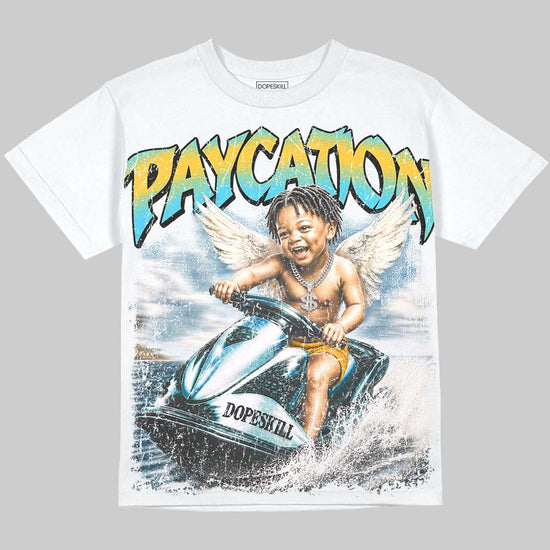 Jordan 11 Gamma Blue DopeSkill Oversize Print T-Shirt Paycation Graphic Streetwear - White