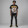 Black Tour Yellow AJ 4 Thunder DopeSkill Oversize Print T-Shirt Paycation Graphic