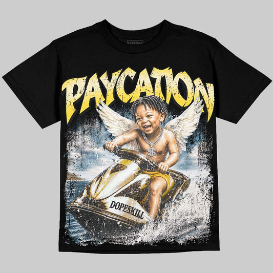 Jordan 4 Thunder DopeSkill Oversize Print T-Shirt Paycation Graphic Streetwear - Black
