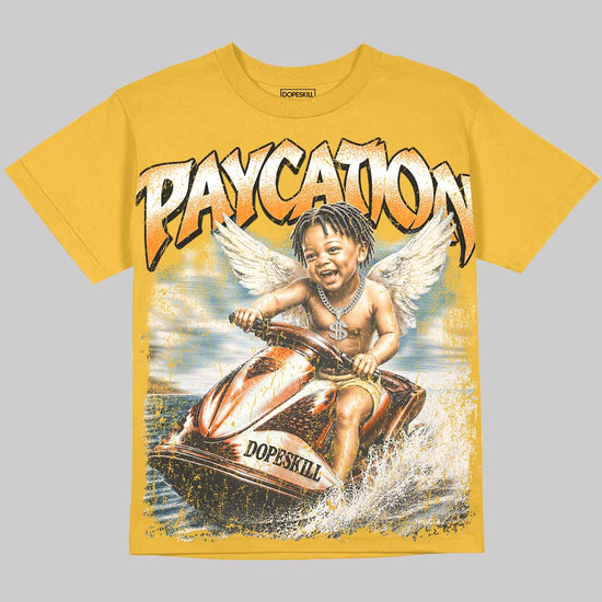Jordan 4 Tour Yellow DopeSkill Oversize Print T-Shirt Paycation Graphic Streetwear - Mustard
