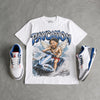 True Blue 3s DopeSkill Oversize Print T-Shirt Paycation Graphic