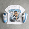 UNC 11s DopeSkill Oversize Print T-Shirt Paycation Graphic