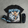 University Blue 14s DopeSkill Oversize Print T-Shirt Paycation Graphic