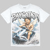 Jordan 5 Wolf Grey DopeSkill Oversize Print T-Shirt Paycation Graphic Streetwear - White