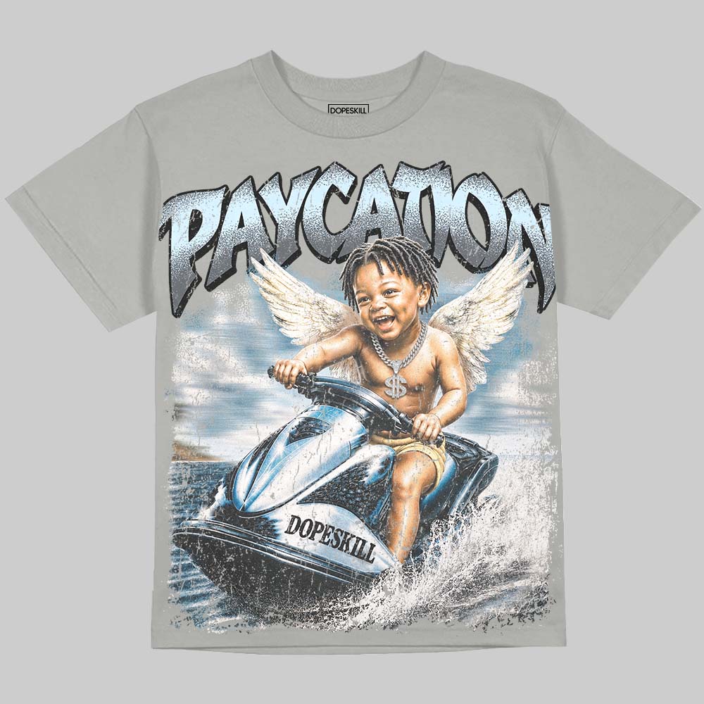 Jordan 5 Wolf Grey DopeSkill Oversize Print T-Shirt Paycation Graphic Streetwear - Grey