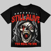 Dunk Panda White Black DopeSkill Oversize Print T-Shirt Still Alive Graphic Streetwear - Black