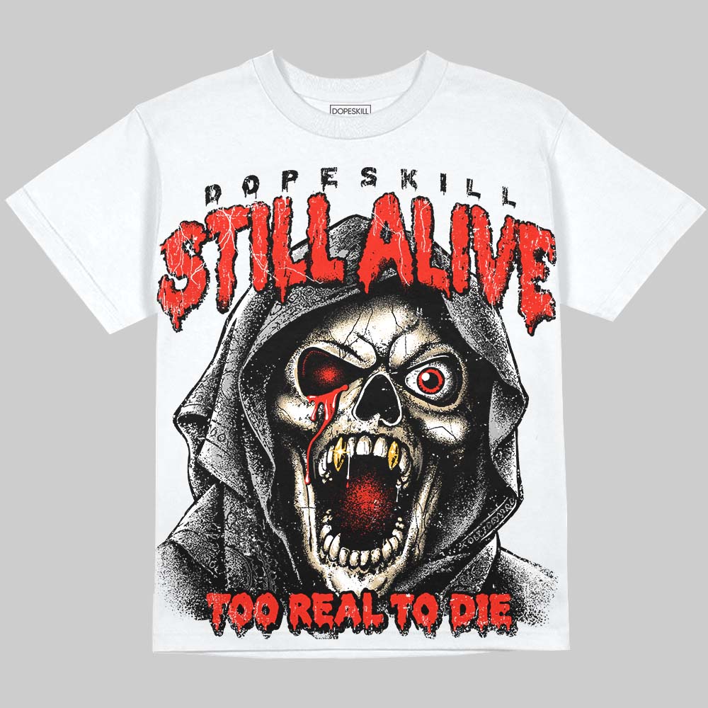 Dunk Panda White Black DopeSkill Oversize Print T-Shirt Still Alive Graphic Streetwear - White