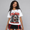 Dunk Panda White Black DopeSkill Oversize Print T-Shirt Still Alive Graphic