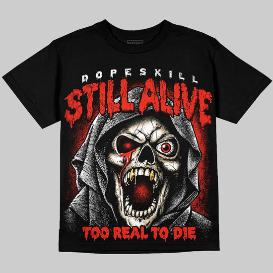 Dunk Panda White Black DopeSkill Oversize Print T-Shirt Still Alive Graphic Streetwear - Black