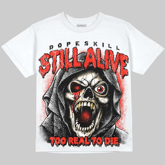 Dunk Panda White Black DopeSkill Oversize Print T-Shirt Still Alive Graphic Streetwear - White
